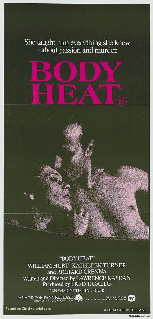Body Heat - Australian Movie Poster