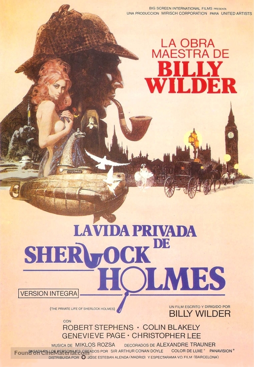 The Private Life of Sherlock Holmes - Spanish Movie Poster