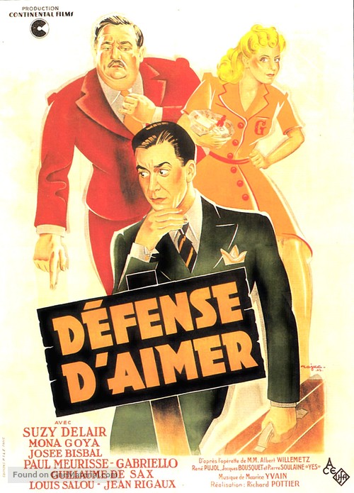 D&eacute;fense d&#039;aimer - French Movie Poster