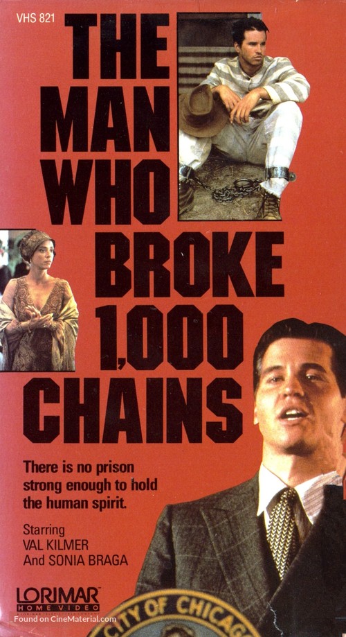 The Man Who Broke 1,000 Chains - VHS movie cover