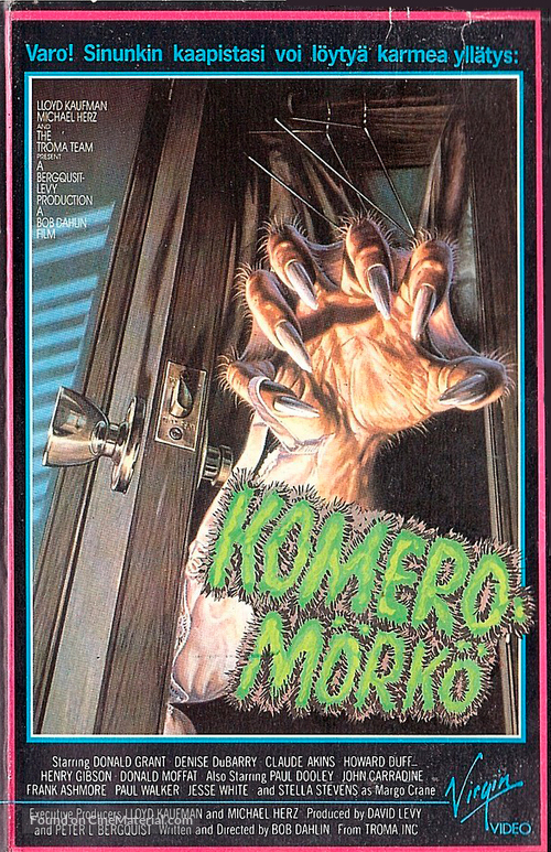 Monster in the Closet - Finnish VHS movie cover