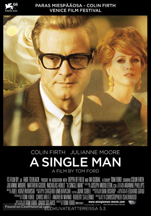 A Single Man - Finnish Movie Poster