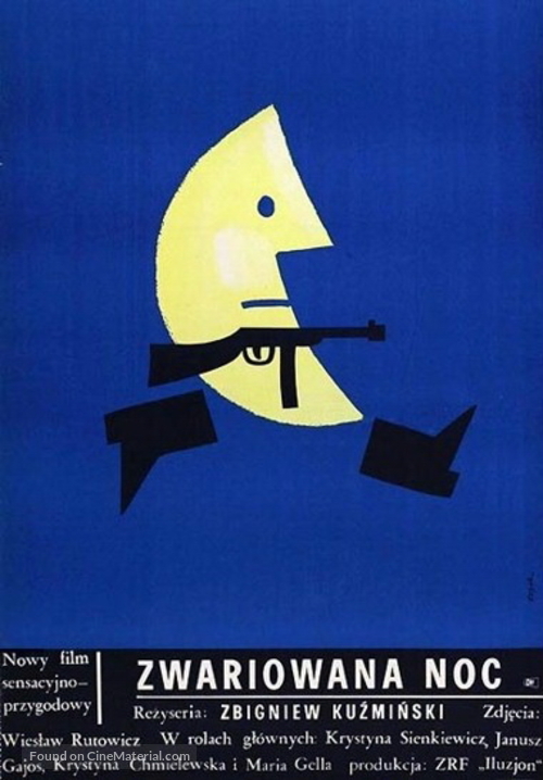 Zwariowana noc - Polish Movie Poster