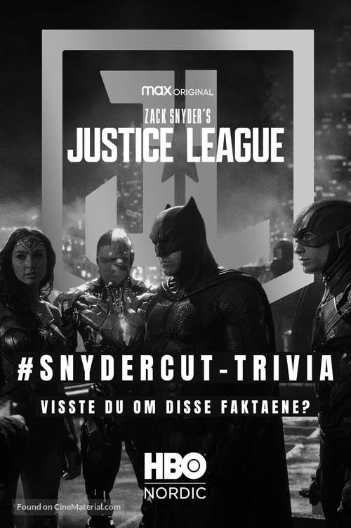 Zack Snyder&#039;s Justice League - Norwegian Movie Poster