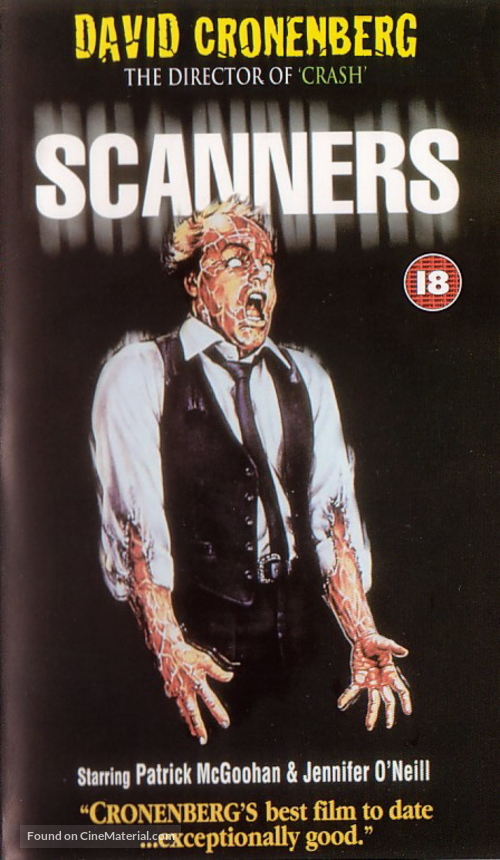 Scanners - British VHS movie cover