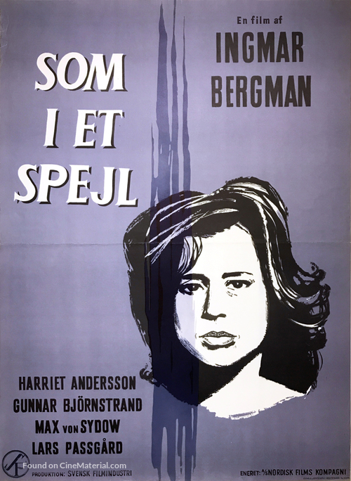 S&aring;som i en spegel - Danish Movie Poster