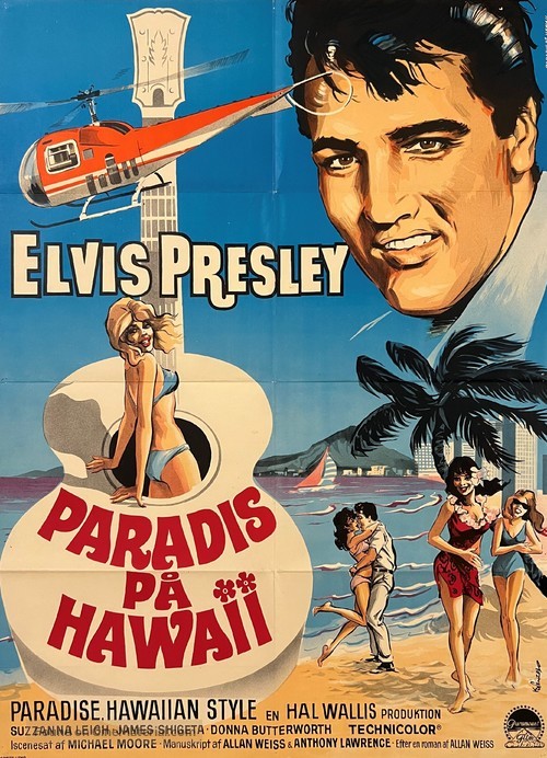 Paradise, Hawaiian Style - Danish Movie Poster