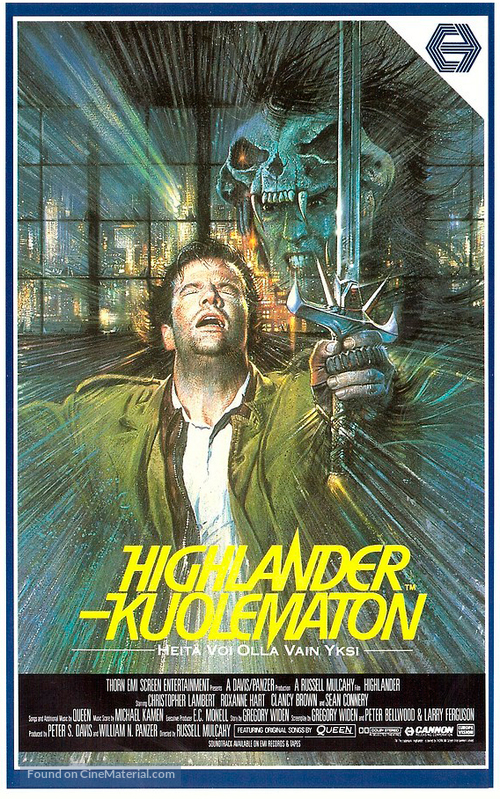 Highlander - Finnish VHS movie cover