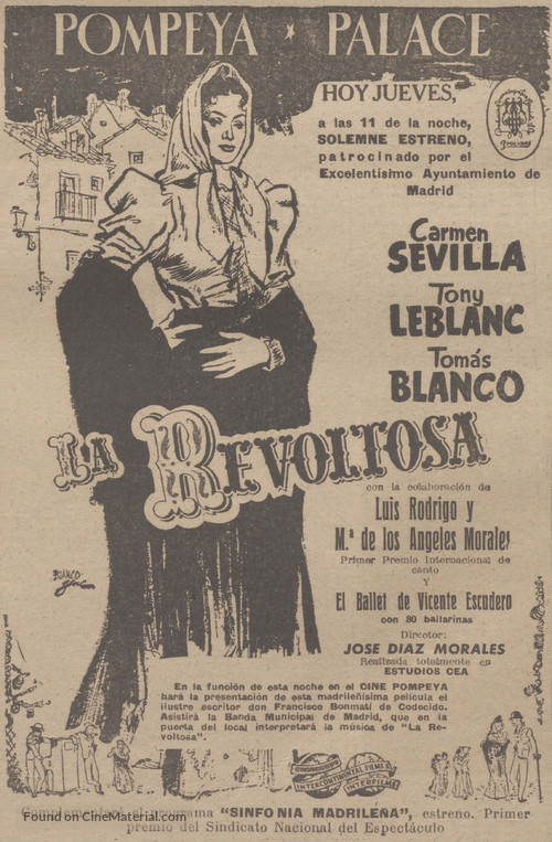 La revoltosa - Spanish poster