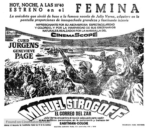 Michel Strogoff - Spanish poster