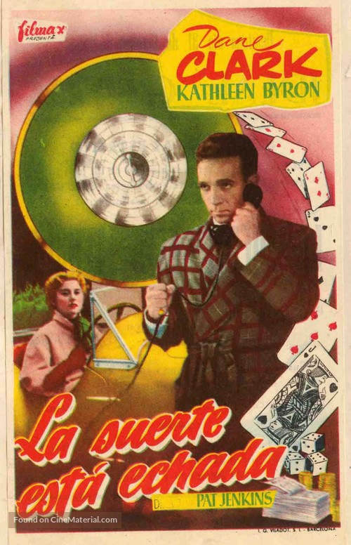 The Gambler and the Lady - Spanish Movie Poster