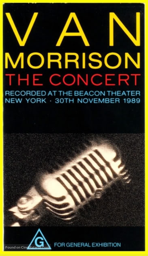 Van Morrison: The Concert - Australian VHS movie cover