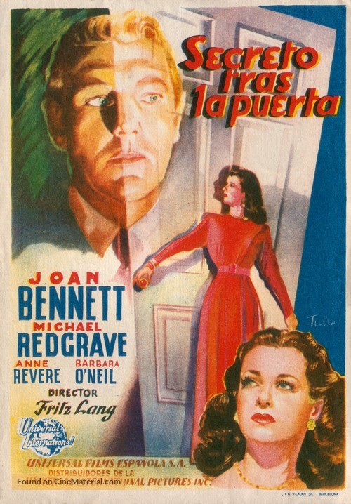 Secret Beyond the Door... - Spanish Movie Poster