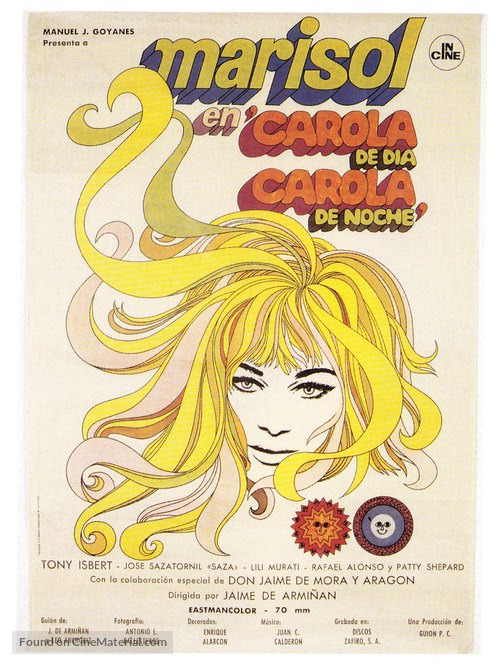 Carola de d&iacute;a, Carola de noche - Spanish Movie Poster