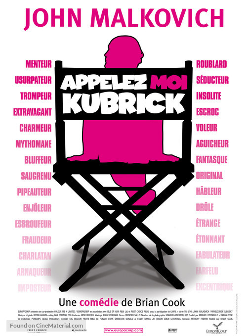 Colour Me Kubrick: A True...ish Story - French Movie Poster