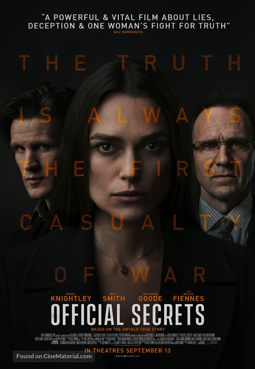 Official Secrets - Canadian Movie Poster