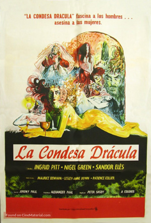 Countess Dracula - Argentinian Movie Poster