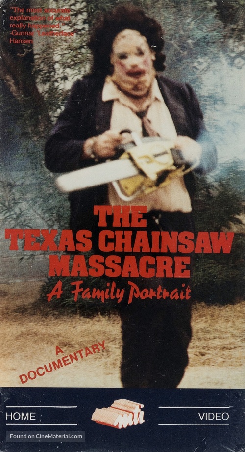 Texas Chainsaw Massacre: A Family Portrait - VHS movie cover