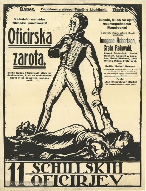Die elf schillschen Offiziere - Slovenian Movie Poster