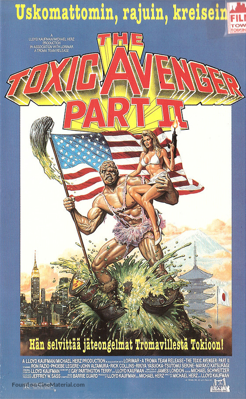 The Toxic Avenger, Part II - Finnish VHS movie cover