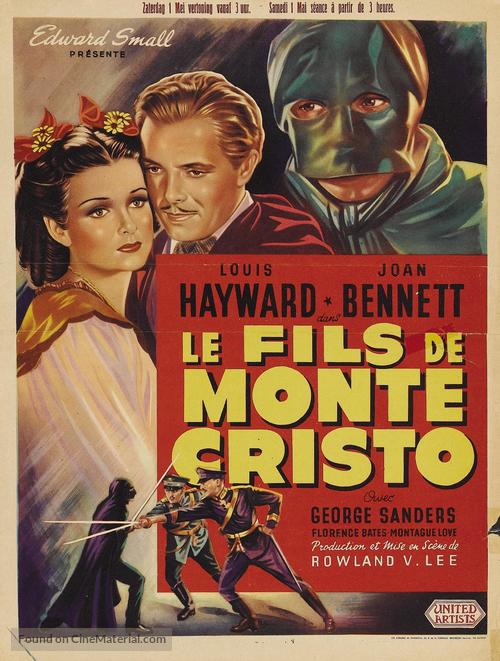 The Son of Monte Cristo - Belgian Movie Poster