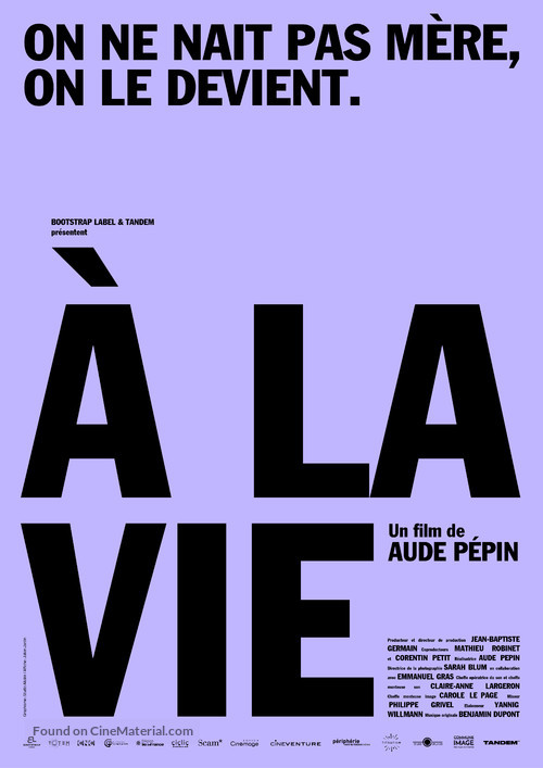 &Agrave; la vie - French Movie Poster