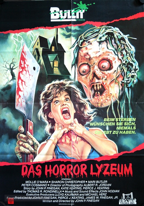 Girls School Screamers - German Video release movie poster