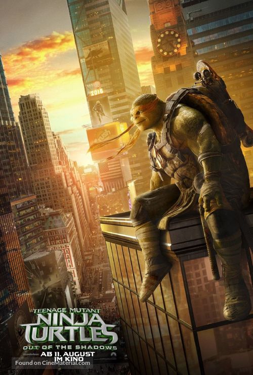 Teenage Mutant Ninja Turtles: Out of the Shadows - German Movie Poster