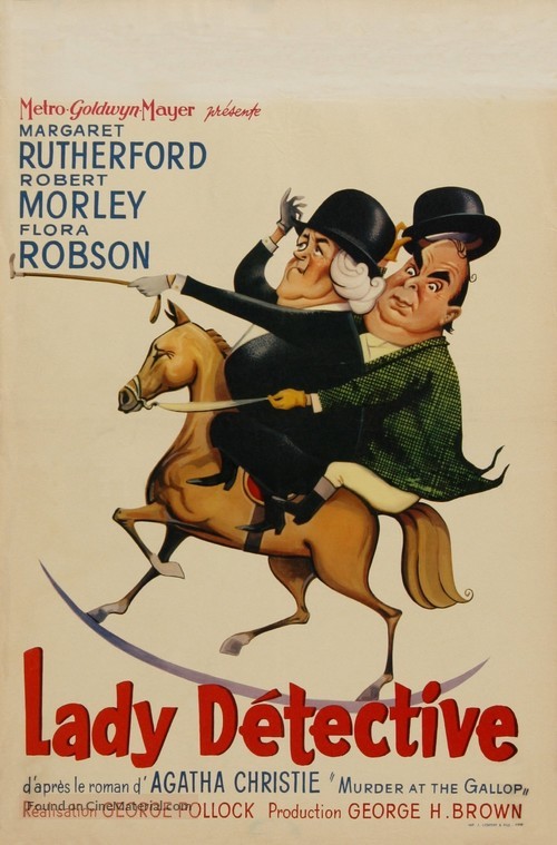 Murder at the Gallop - Belgian Movie Poster