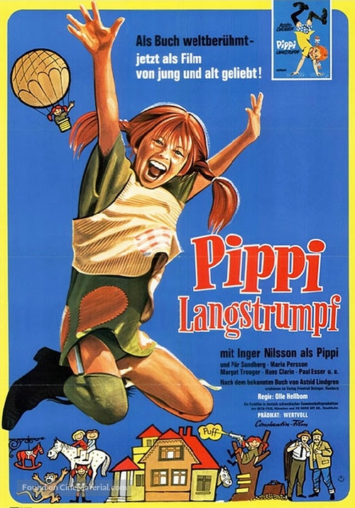 Pippi L&aring;ngstrump - German Movie Poster