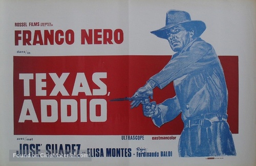 Texas, addio - Belgian Movie Poster