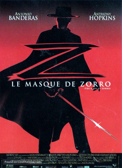 The Mask Of Zorro - French Movie Poster