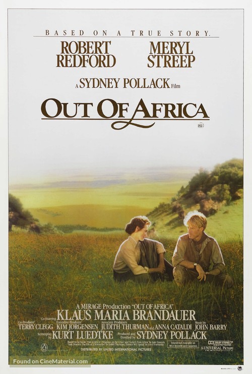Out of Africa - Australian Movie Poster