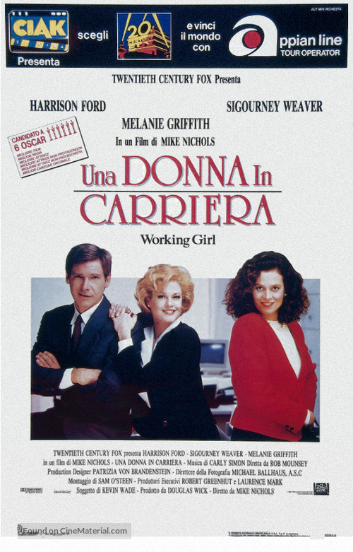 Working Girl - Italian Theatrical movie poster