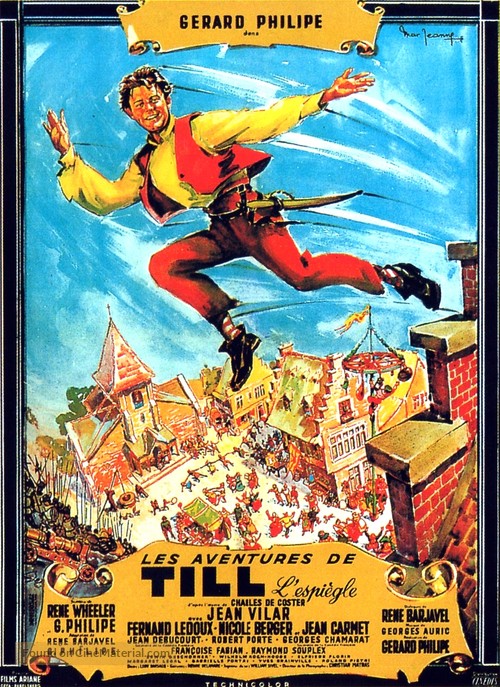 Aventures de Till L&#039;Espi&egrave;gle, Les - French Movie Poster