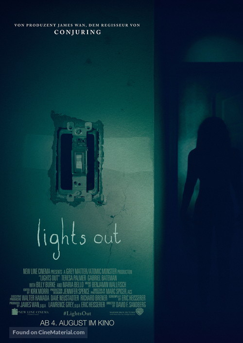 Lights Out - German Movie Poster