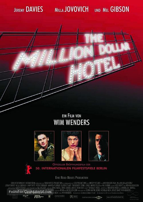 The Million Dollar Hotel - German Movie Poster