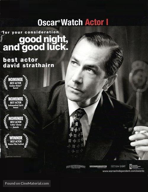 Good Night, and Good Luck. - For your consideration movie poster