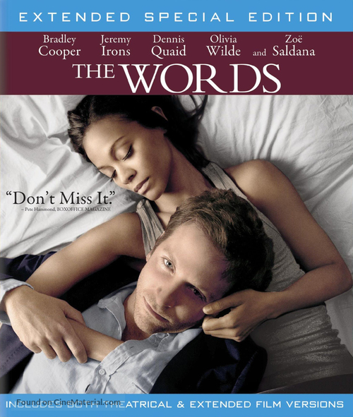 The Words - Blu-Ray movie cover