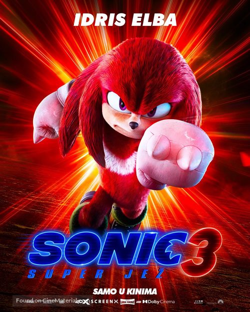 Sonic the Hedgehog 3 - Croatian Movie Poster