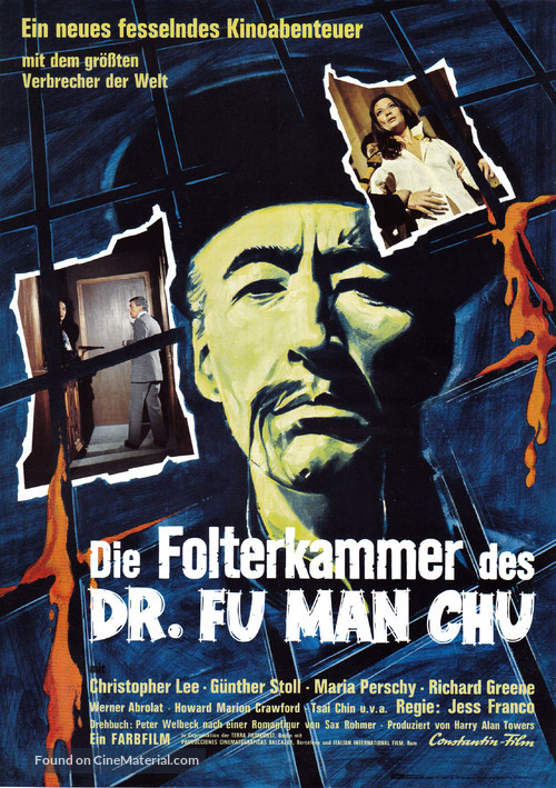 The Castle of Fu Manchu - German Movie Poster