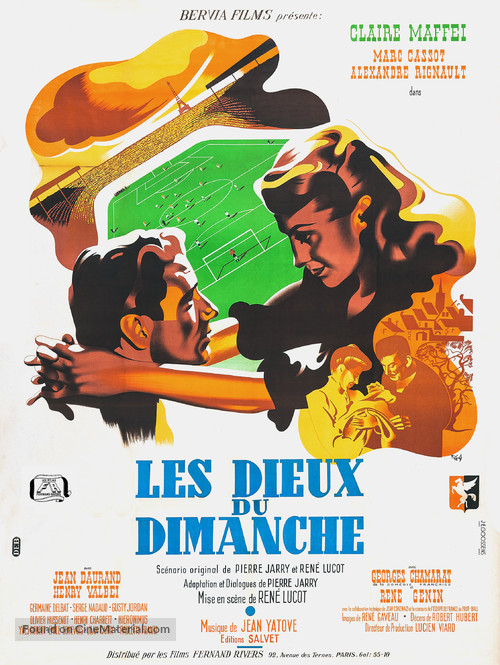 Les dieux du dimanche - French Movie Poster