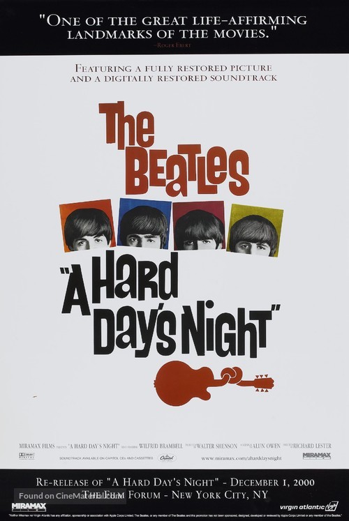 A Hard Day&#039;s Night - Re-release movie poster