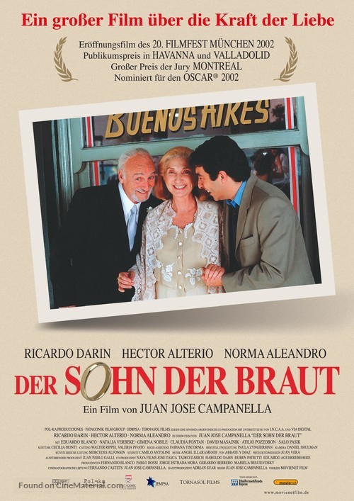 Hijo de la novia, El - German Movie Poster