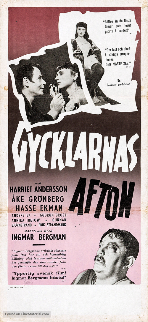 Gycklarnas afton - Swedish Movie Poster
