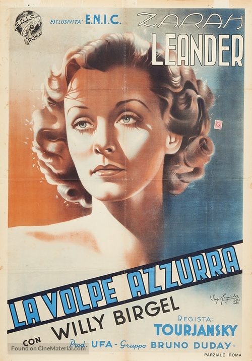 De vrouw met den blauwvos - Italian Movie Poster