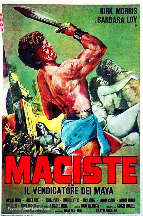 Maciste il vendicatore dei Maya - Italian Movie Poster
