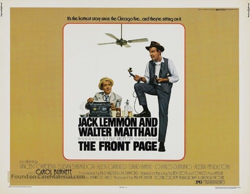 The Front Page - British Movie Poster