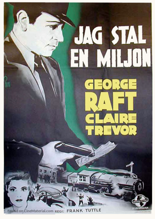I Stole a Million - Swedish Movie Poster