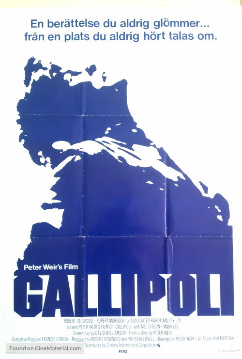 Gallipoli - Swedish Movie Poster